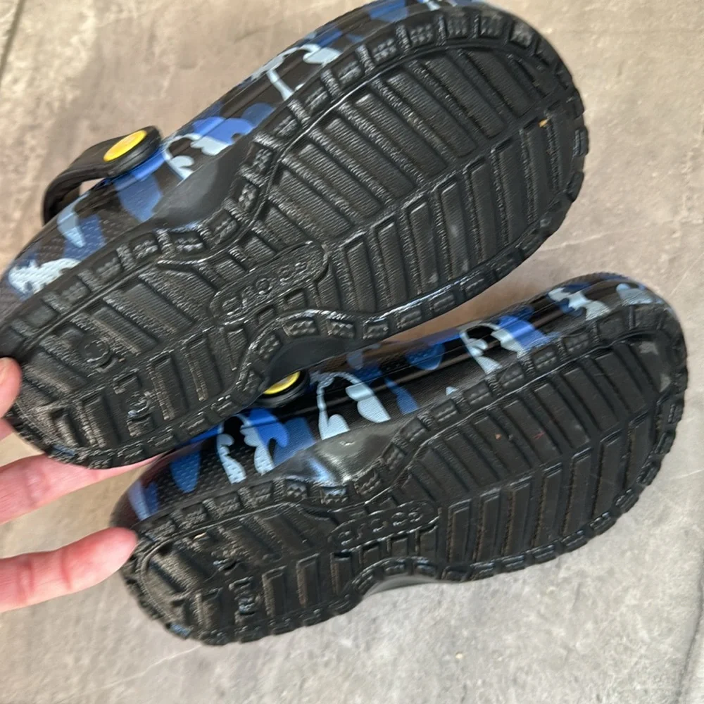 Batman Crocs with Liners-Blue Camo 12C